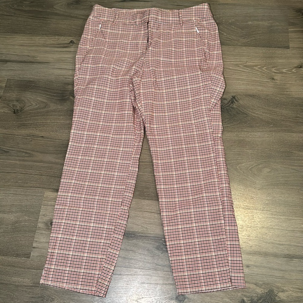 Pink Plaid ankle pink